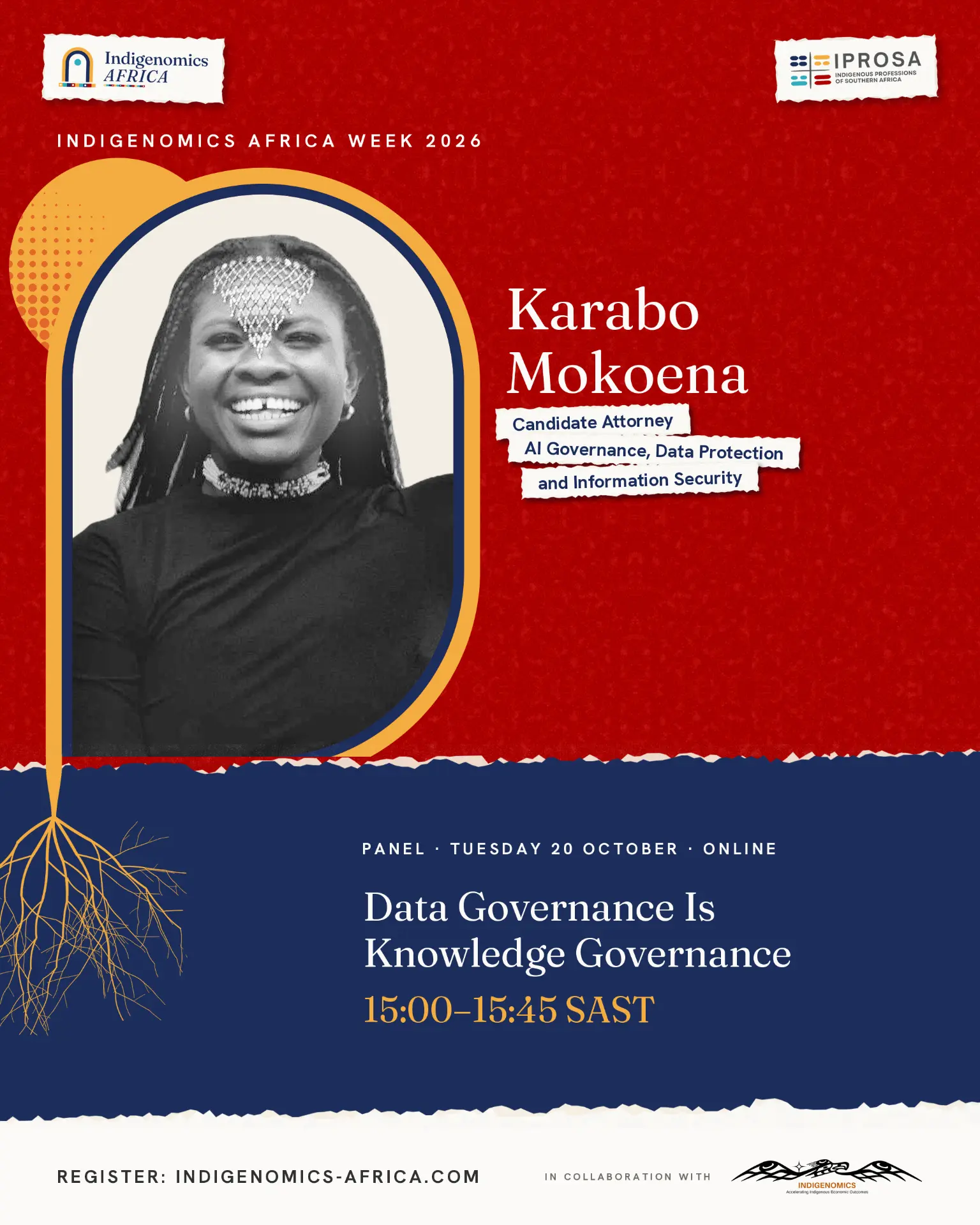 Indigenomics Africa Week speaker poster: Karabo Mokoena