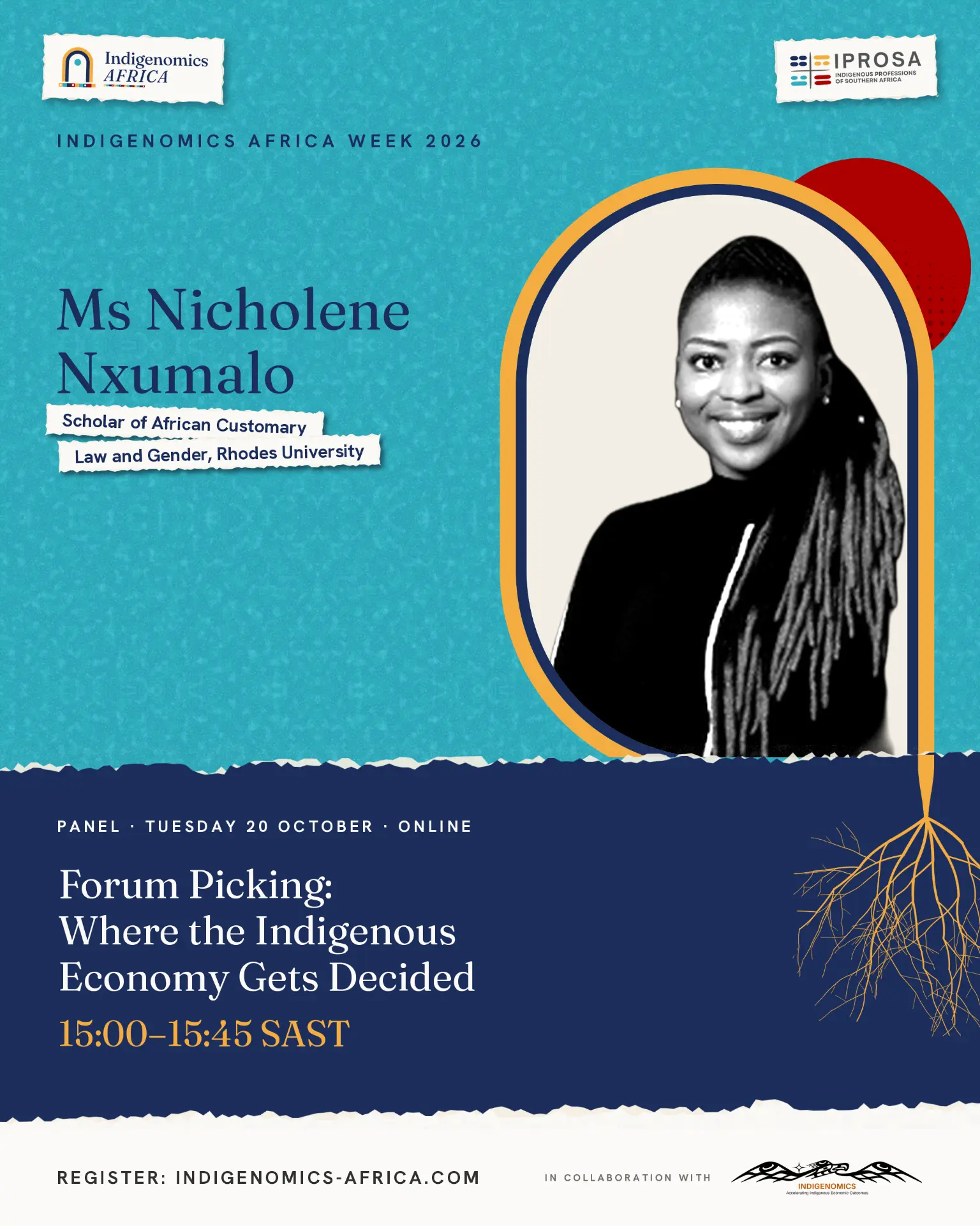 Indigenomics Africa Week speaker poster: Nicholene Nxumalo